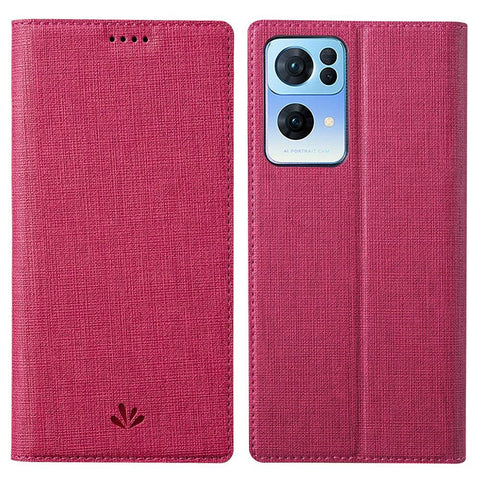 VILI DMX Series for Oppo Reno7 Pro 5G PU Leather Stand Card Holder Case Magnetic Auto-absorbed Protective Cover