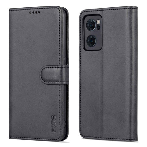 AZNS for Oppo Reno7 5G (Global) PU Leather Wallet Case Phone Flip Stand Full-protection Cover