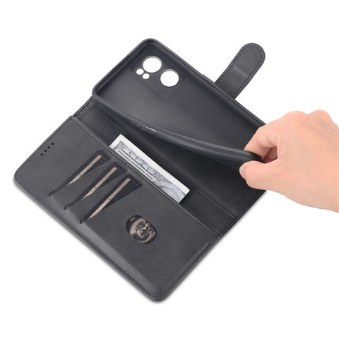 AZNS for Oppo Reno7 5G (Global) PU Leather Wallet Case Phone Flip Stand Full-protection Cover