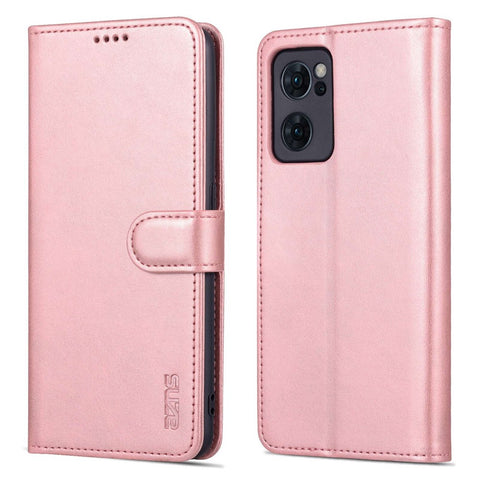 AZNS for Oppo Reno7 5G (Global) PU Leather Wallet Case Phone Flip Stand Full-protection Cover