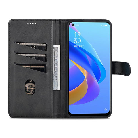 AZNS for Oppo A36 4G/A76 4G PU Leather Folio Case Stand Wallet Magnetic Flip Cover TPU Interior Shell