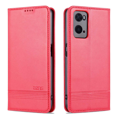 AZNS for Oppo A36 4G/A76 4G Magnetic Absorption Leather Phone Case Wallet Stand TPU Inner Shell Phone Cover
