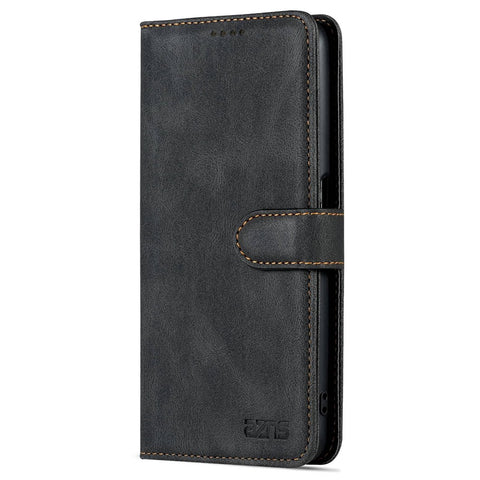 AZNS For Oppo A36/A76 PU Leather Wallet Style Folio Flip Phone Case Stand Dual-sided Magnetic Clasp Shell
