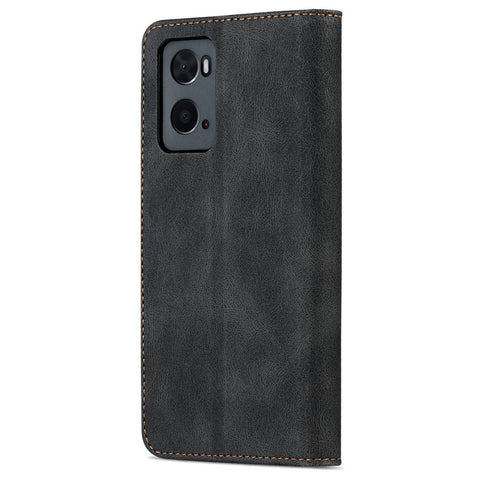 AZNS For Oppo A36/A76 PU Leather Wallet Style Folio Flip Phone Case Stand Dual-sided Magnetic Clasp Shell