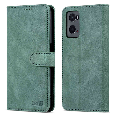 AZNS For Oppo A36/A76 PU Leather Wallet Style Folio Flip Phone Case Stand Dual-sided Magnetic Clasp Shell