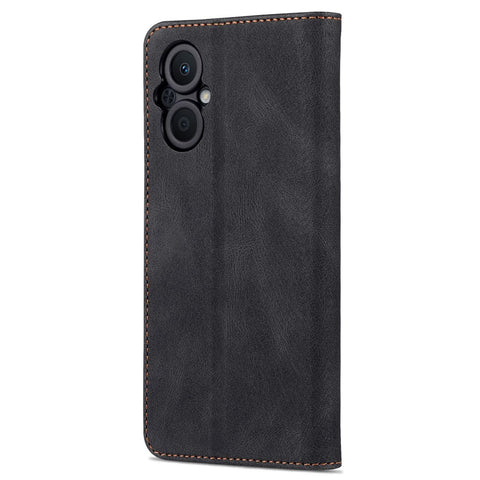 AZNS For Oppo Reno7 Z 5G PU Leather Wallet Style Shockproof Phone Case Anti-fall Magnetic Shell with Stand
