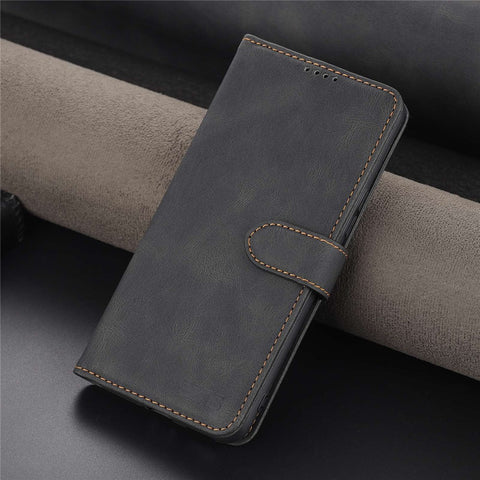 AZNS For Oppo Reno7 Z 5G PU Leather Wallet Style Shockproof Phone Case Anti-fall Magnetic Shell with Stand