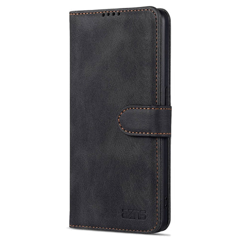 AZNS For Oppo Reno7 Z 5G PU Leather Wallet Style Shockproof Phone Case Anti-fall Magnetic Shell with Stand