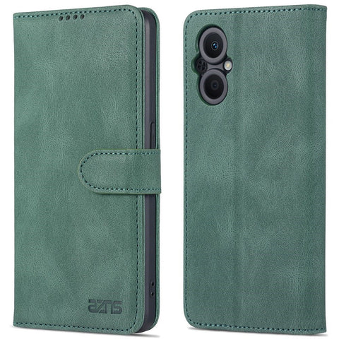 AZNS For Oppo Reno7 Z 5G PU Leather Wallet Style Shockproof Phone Case Anti-fall Magnetic Shell with Stand