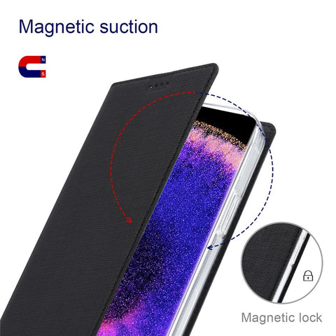 VILI DMX Series for Oppo Find X5 PU Leather Phone Case, Card Holder Stand Shockproof Protective Cover