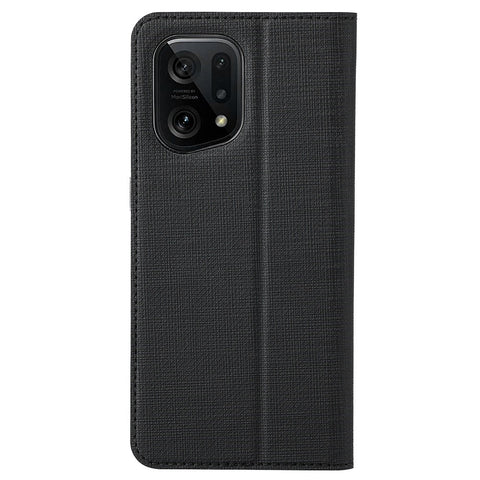 VILI DMX Series for Oppo Find X5 PU Leather Phone Case, Card Holder Stand Shockproof Protective Cover