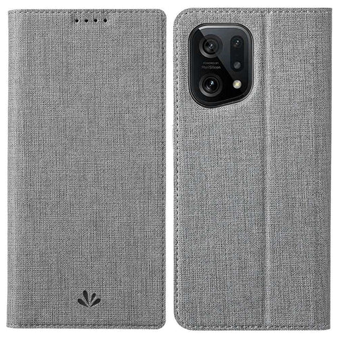 VILI DMX Series for Oppo Find X5 PU Leather Phone Case, Card Holder Stand Shockproof Protective Cover