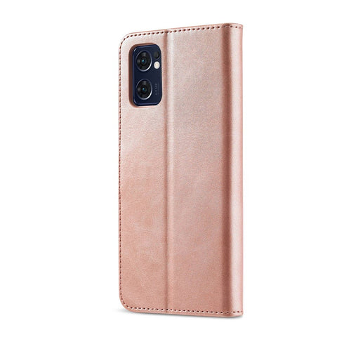 LC.IMEEKE For Oppo Reno7 5G (Global)/Find X5 Lite Textured PU Leather Stand Wallet Phone Case Folio Flip Cover