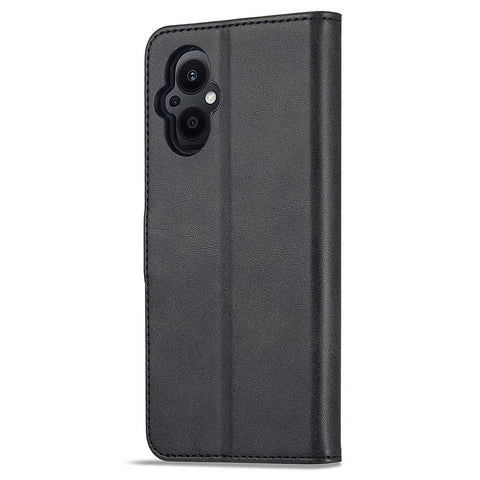 LC.IMEEKE For Oppo Reno7 Z 5G/A96 (China) Fully Wrapped Protective Shell, Textured PU Leather Magnetic Clasp Phone Case with Wallet Stand