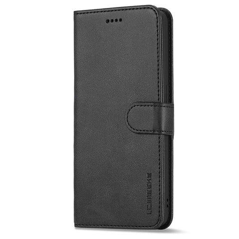 LC.IMEEKE For Oppo Reno7 Z 5G/A96 (China) Fully Wrapped Protective Shell, Textured PU Leather Magnetic Clasp Phone Case with Wallet Stand