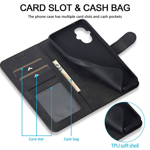 LC.IMEEKE For Oppo Reno7 Z 5G/A96 (China) Fully Wrapped Protective Shell, Textured PU Leather Magnetic Clasp Phone Case with Wallet Stand