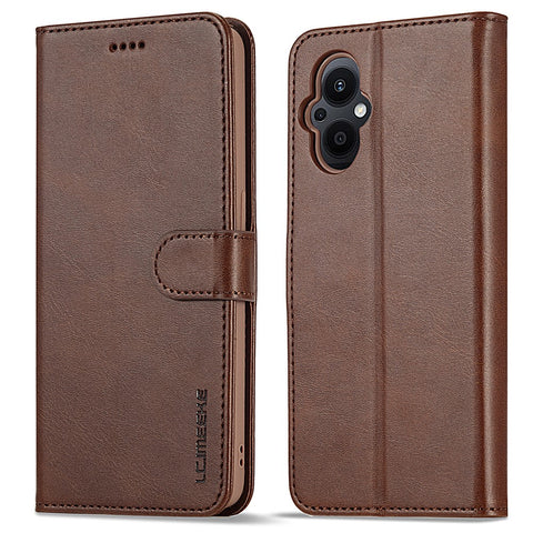 LC.IMEEKE For Oppo Reno7 Z 5G/A96 (China) Fully Wrapped Protective Shell, Textured PU Leather Magnetic Clasp Phone Case with Wallet Stand