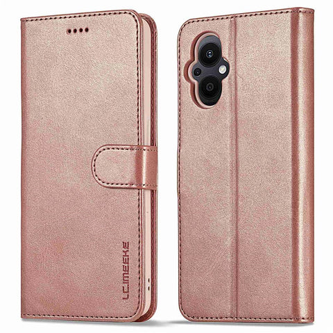 LC.IMEEKE For Oppo Reno7 Z 5G/A96 (China) Fully Wrapped Protective Shell, Textured PU Leather Magnetic Clasp Phone Case with Wallet Stand