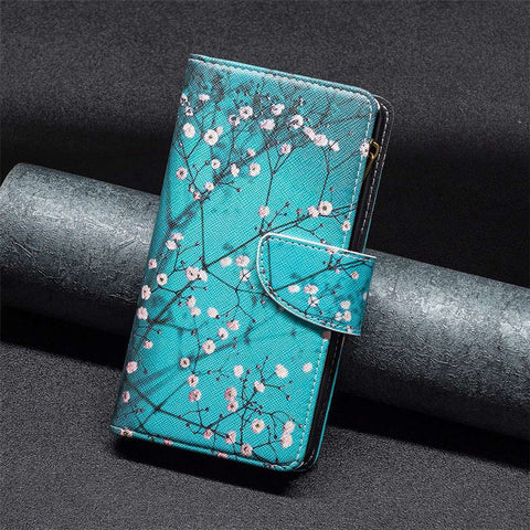 For Oppo A57 (2022) 5G / A77 5G Leather Case with Strap Pattern Printing Zipper Wallet Phone Stand Cover