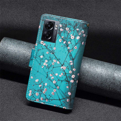 For Oppo A57 (2022) 5G / A77 5G Leather Case with Strap Pattern Printing Zipper Wallet Phone Stand Cover