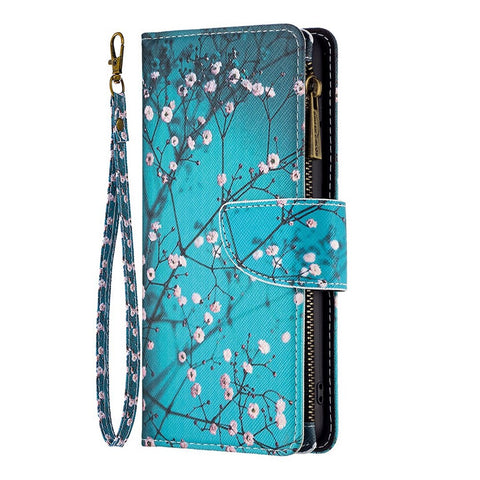 For Oppo A57 (2022) 5G / A77 5G Leather Case with Strap Pattern Printing Zipper Wallet Phone Stand Cover