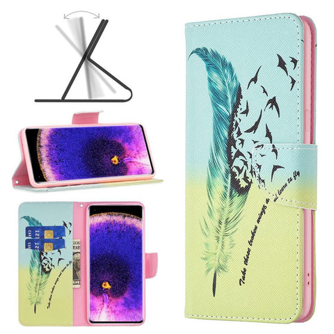 For Oppo A57 (2022) 5G / A77 5G Phone Case Pattern Printing PU Leather Wallet Stand Cover