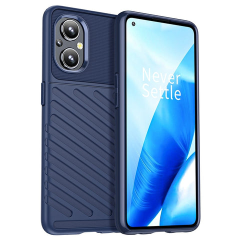 For Oppo F21 Pro 5G/Reno7 Z 5G/Reno7 Lite/A96 (China)/Reno8 Lite 5G/OnePlus Nord N20 5G Thunder Series Twill Texture Thickened TPU Case Mobile Phone Protective Cover