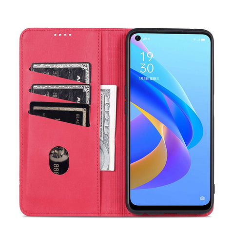 AZNS for Oppo K10 4G/A36/A76/A96 4G/Realme 9i Flip Book Folio Stand Phone Case PU Leather Wallet Magnetic Auto Closing Protective Cover