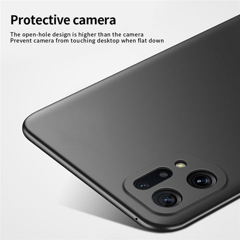 MOFI JK PC Series-1 Shield for Oppo Find X5 Matte Surface Anti-Slip Case Hard PC Guard from Scratch Phone Cover with Strap