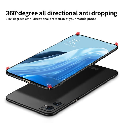 MOFI JK PC Series-1 Shield for Oppo Reno7 SE 5G Phone Case Matte Finish Hard PC Shock Absorption Cover with Strap