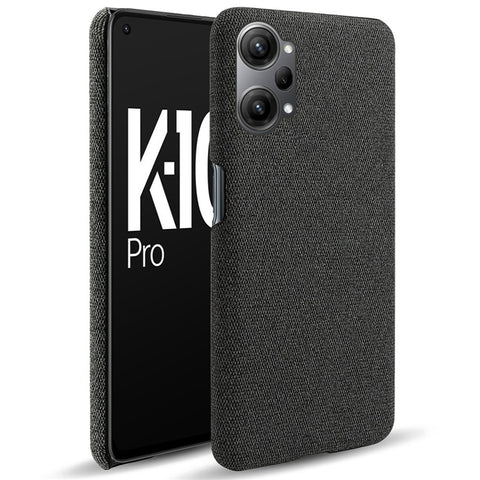 For Oppo K10 Pro 5G Anti-dust Mobile Phone Case Shell Solid Color Hard PC+Cloth Phone Cover