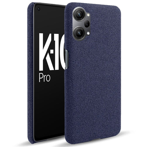 For Oppo K10 Pro 5G Anti-dust Mobile Phone Case Shell Solid Color Hard PC+Cloth Phone Cover