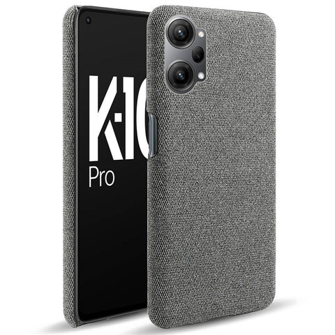 For Oppo K10 Pro 5G Anti-dust Mobile Phone Case Shell Solid Color Hard PC+Cloth Phone Cover