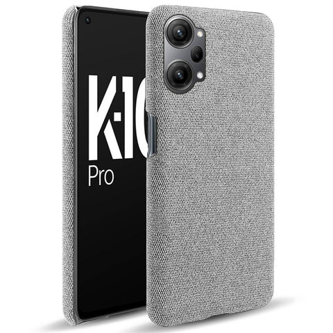 For Oppo K10 Pro 5G Anti-dust Mobile Phone Case Shell Solid Color Hard PC+Cloth Phone Cover