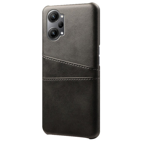 For Oppo K10 Pro 5G Anti-fall Phone Case Thin Card Slots Back Case PU Leather Coated Hard PC Cover