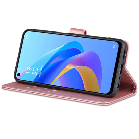 AZNS For Oppo A57 (2022) 5G / A77 5G / OnePlus Nord N300 5G PU Leather Folio Case Stand Shockproof TPU Inner Shell Wallet Flip Phone Cover
