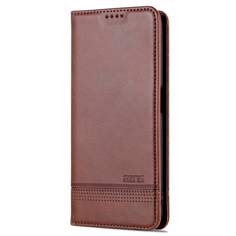AZNS For Oppo A57 (2022) 5G / A77 5G / OnePlus Nord N300 5G PU Leather Wallet Flip Cover Hidden Magnetic Absorption Stand Folio Phone Case