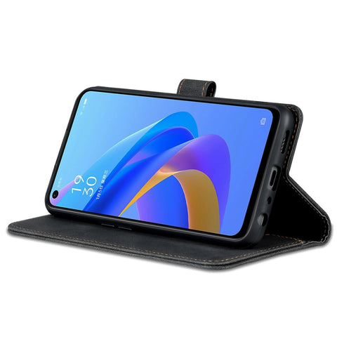 AZNS For Oppo A57 (2022) 5G / A77 5G / OnePlus Nord N300 5G PU Leather Flip Folio Case Wallet Stand Magnetic Closure TPU Shockproof Interior Protective Cover