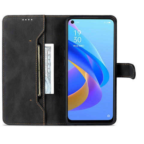 AZNS For Oppo A57 (2022) 5G / A77 5G / OnePlus Nord N300 5G PU Leather Flip Folio Case Wallet Stand Magnetic Closure TPU Shockproof Interior Protective Cover