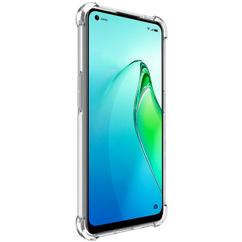 IMAK for Oppo Reno8 5G / Reno8 5G (Global Version) Soft TPU Case Shock-Absorbing Four-Corner Airbag Protection Clear Anti-fall Cellphone Cover with Screen Protector