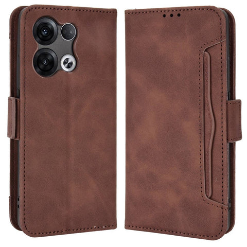 For Oppo Reno8 Pro+ 5G / Reno8 Pro+ 5G (Global Version) PU Leather Stand Phone Case Folio Flip Wallet Cover with Multiple Card Slots