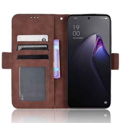 For Oppo Reno8 Pro+ 5G / Reno8 Pro+ 5G (Global Version) PU Leather Stand Phone Case Folio Flip Wallet Cover with Multiple Card Slots