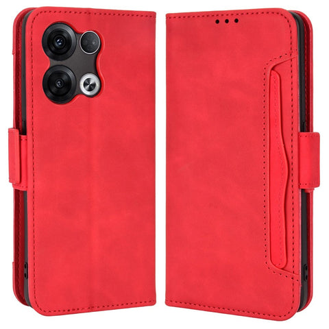 For Oppo Reno8 Pro+ 5G / Reno8 Pro+ 5G (Global Version) PU Leather Stand Phone Case Folio Flip Wallet Cover with Multiple Card Slots
