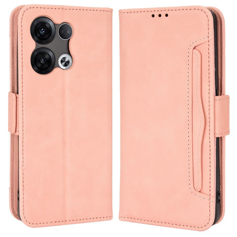 For Oppo Reno8 Pro+ 5G / Reno8 Pro+ 5G (Global Version) PU Leather Stand Phone Case Folio Flip Wallet Cover with Multiple Card Slots