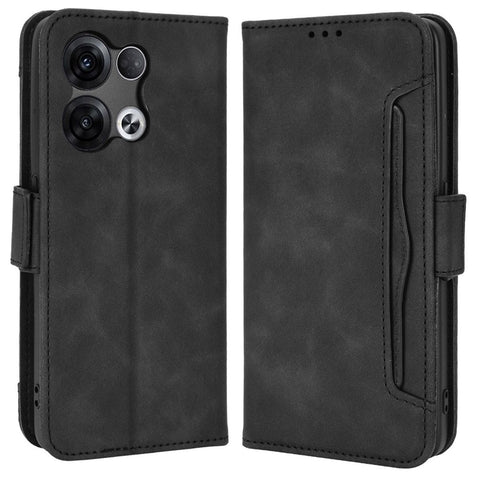 For Oppo Reno8 Pro+ 5G / Reno8 Pro+ 5G (Global Version) PU Leather Stand Phone Case Folio Flip Wallet Cover with Multiple Card Slots