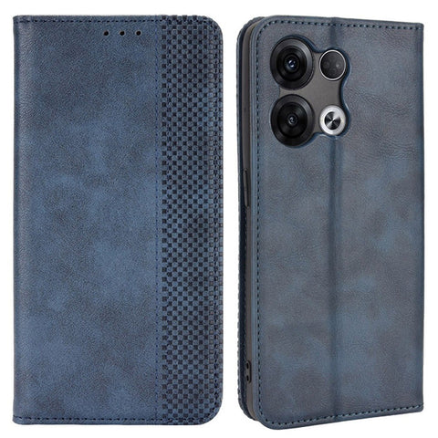 For Oppo Reno8 Pro+ 5G / Reno8 Pro+ 5G (Global Version) Retro Texture PU Leather Stand Wallet Cover Magnetic Auto Closing Phone Case