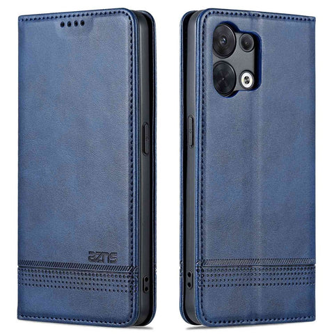 AZNS for Oppo Reno8 5G (Global Version) / Oppo Reno8 5G Anti-fall PU Leather Folio Phone Case Wallet Magnetic Absorption Full Covering Phone Shell Viewing Stand