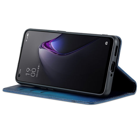 AZNS for Oppo Reno8 5G (Global Version) / Oppo Reno8 5G Anti-fall PU Leather Folio Phone Case Wallet Magnetic Absorption Full Covering Phone Shell Viewing Stand