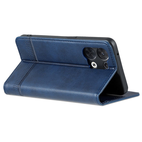 AZNS for Oppo Reno8 5G (Global Version) / Oppo Reno8 5G Anti-fall PU Leather Folio Phone Case Wallet Magnetic Absorption Full Covering Phone Shell Viewing Stand