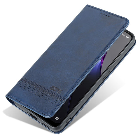 AZNS for Oppo Reno8 5G (Global Version) / Oppo Reno8 5G Anti-fall PU Leather Folio Phone Case Wallet Magnetic Absorption Full Covering Phone Shell Viewing Stand